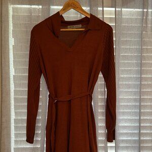 Macys Absolutely Famous Fall/Winter dress- rust color-size medium